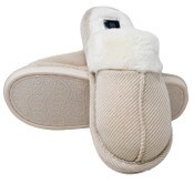 Wholesale - BEIGE LADIES SLIPPERS SIZE 11